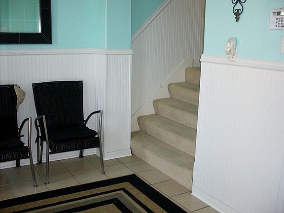 Inside staircase from the street.