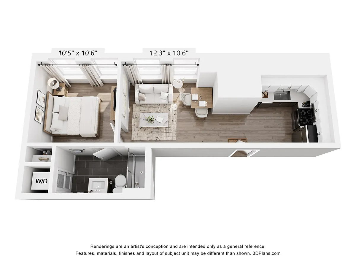 Floor plan 1 Bedroom 1 Bathroom | 515