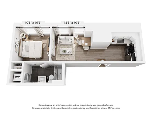 Floor plan 1 Bedroom 1 Bathroom | 515