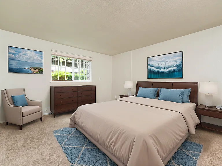 Experience tranquility in this elegantly designed bedroom, perfect for relaxation. Experience tranquility in this elegantly designed bedroom, perfect for relaxation.