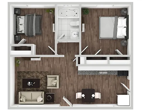 Floor plan Two Bedroom