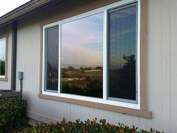 Outside view dbl pan windows