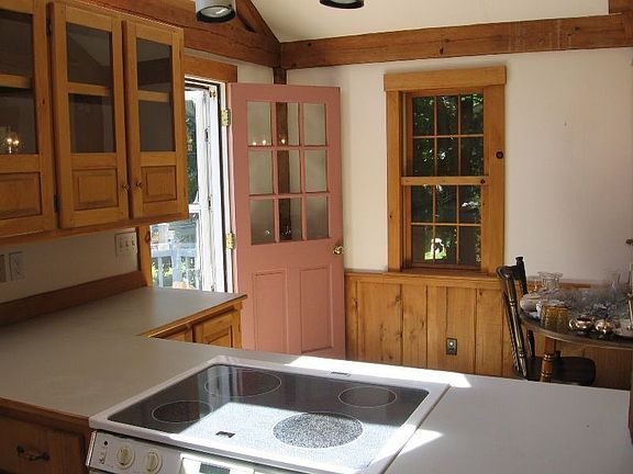 Kitchen, dining, back entry