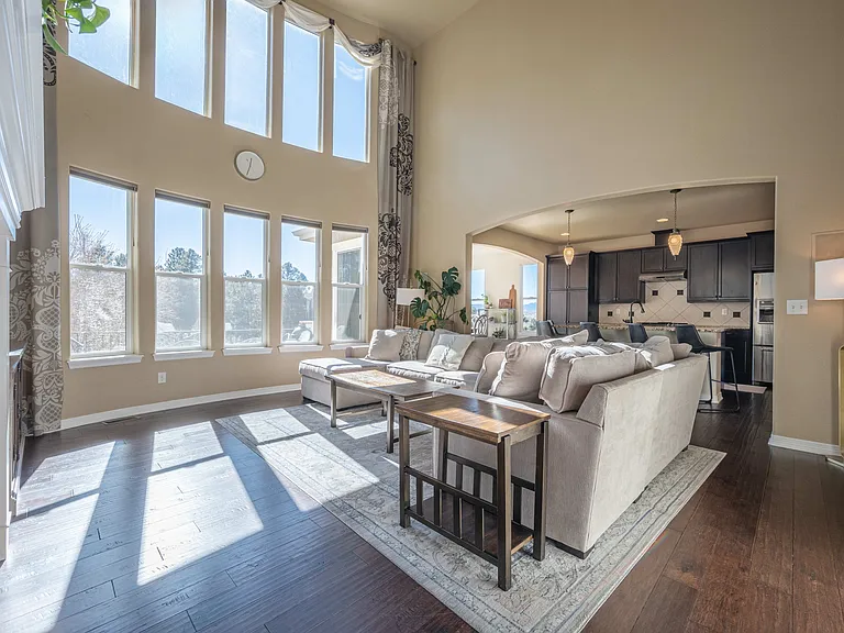 living open to kitchen