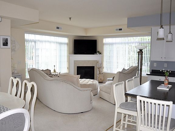 Living room with fireplace