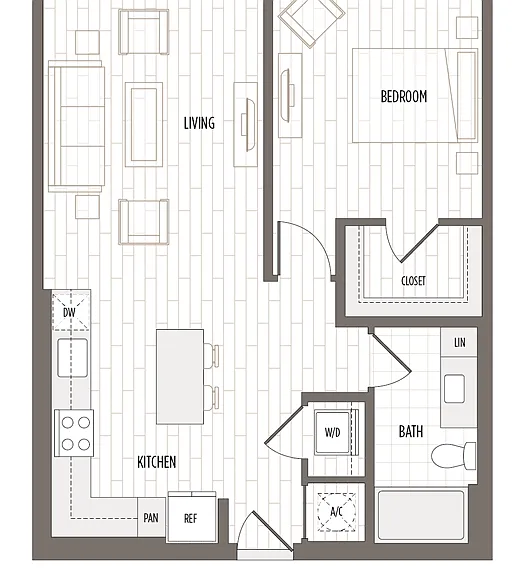 A1.WFH: 1bed 1bath A1.WFH: 1bed 1bath