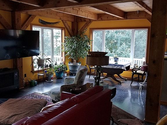 Living and dining areas