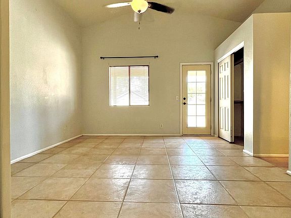 Master bedroom, vaulted ceiling, lots of closet space.