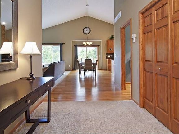 Hall to vaulted living ar