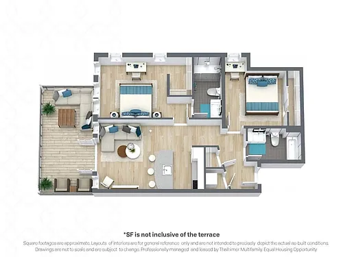Floor plan Decatur | +325 sqft Terrace