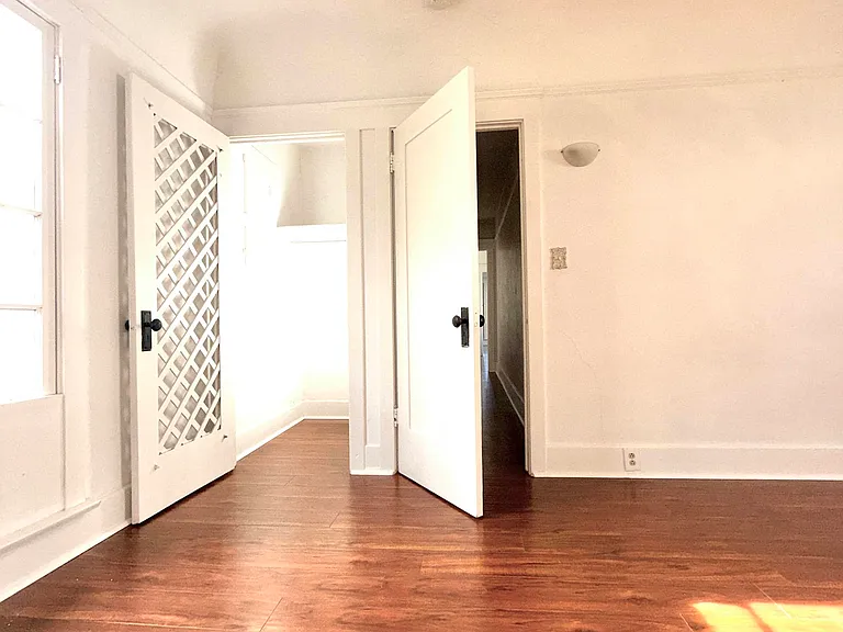 Walk-in closet in bedroom