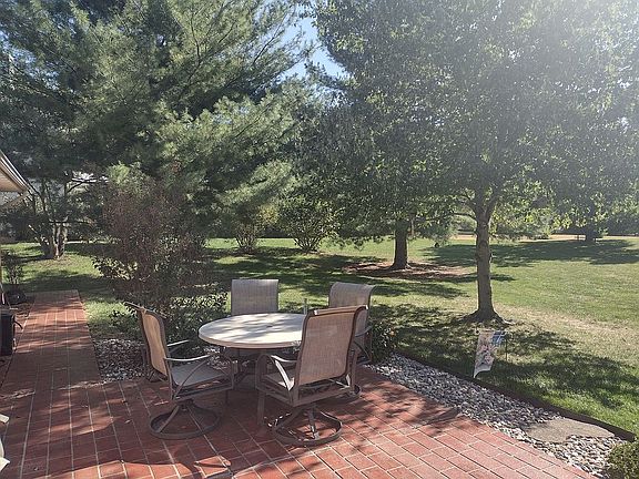 Patio table on back patio