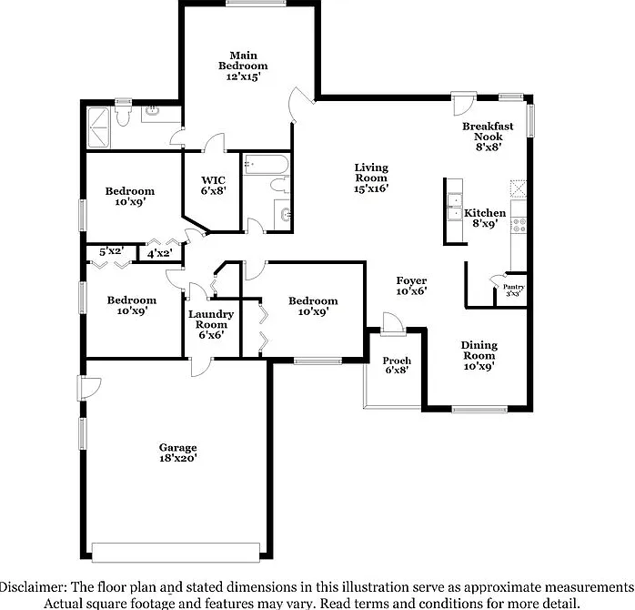4 bed, 2.0 bath, 1606 sqft, $3,080 — Photo 2