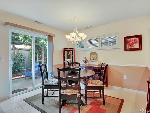 Dining room and slider to patio