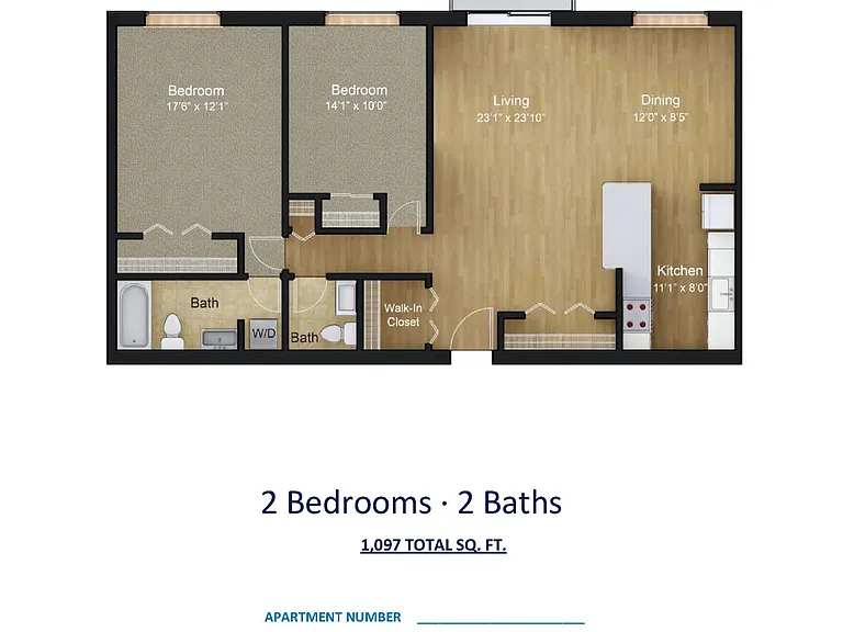 Two Bedroom 1.5 Bathroom Two Bedroom 1.5 Bathroom