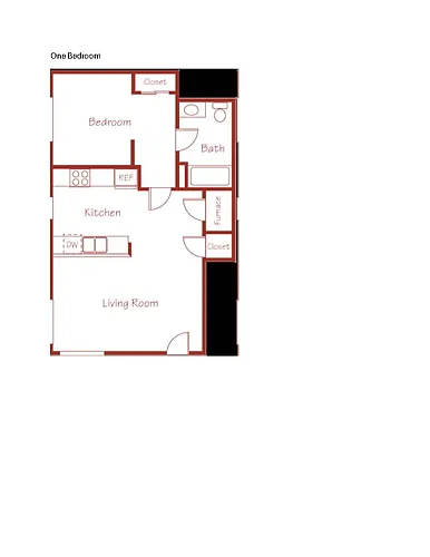 Floor plan 1 Bedroom