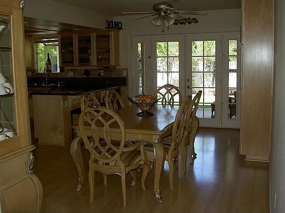 Dining Room w/built in pantry, granite countertops.