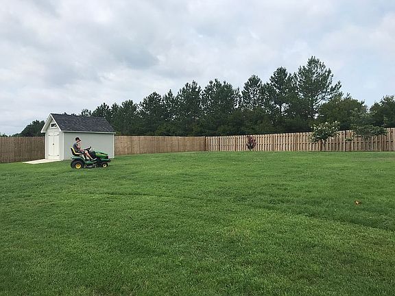 Backyard with shed