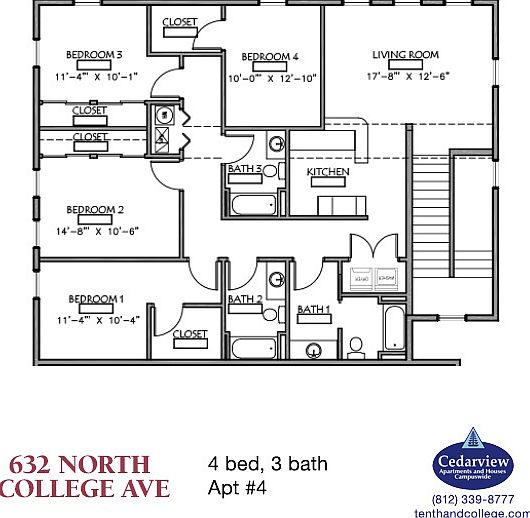 1st image of 632 N College Ave APT 4