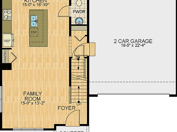 Floorplan of the Ashton model from Garman Builders