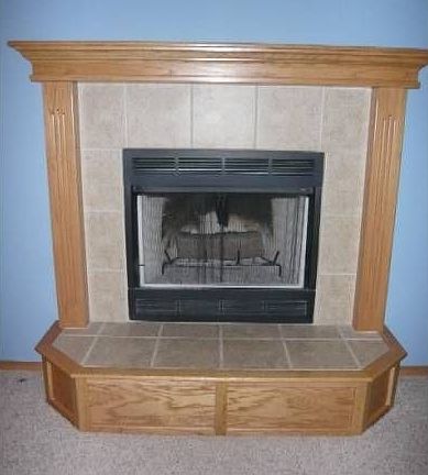 Gorgeous tiled fireplace