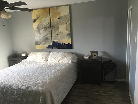 Master bedroom with walk in closet.