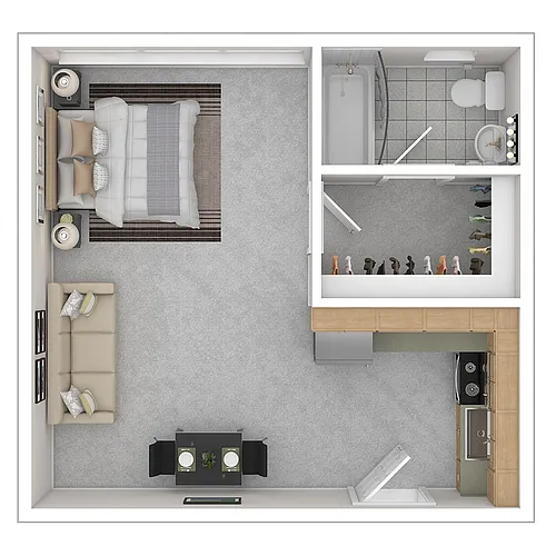 Floor plan STUDIO (ST 1)