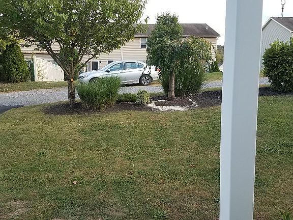 back yard and landscaping