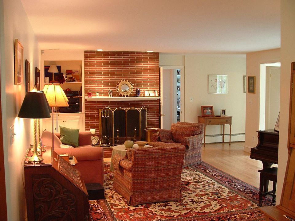 Formal living room with fireplace