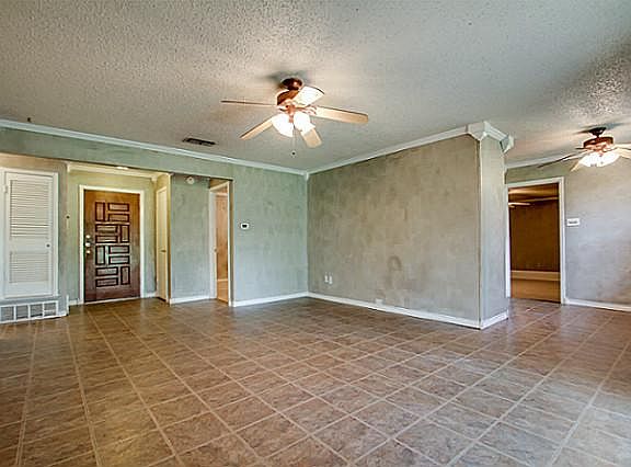 Another view of family room and dining area to the right.
