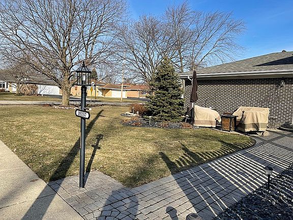 Pavers leading to patio  