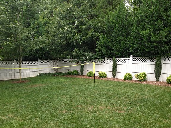 Flat, fenced, private yard