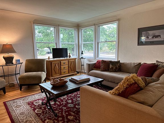 Large, sunny windows in living room