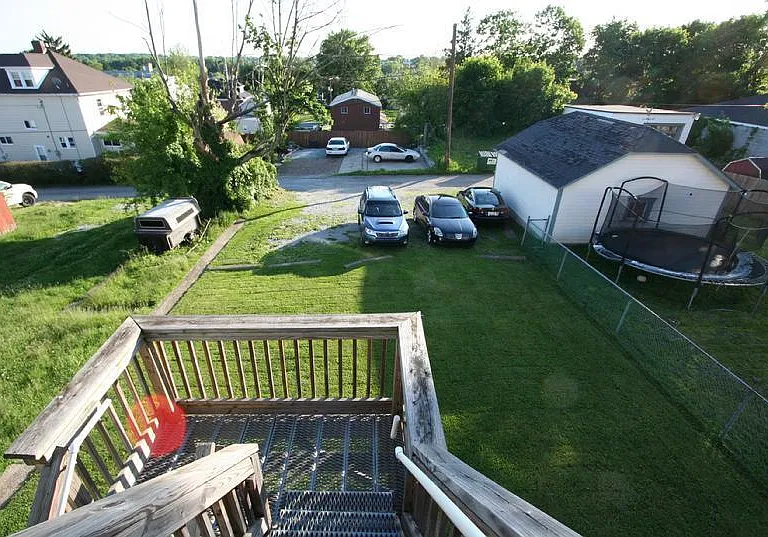 Off-street parking and backyard