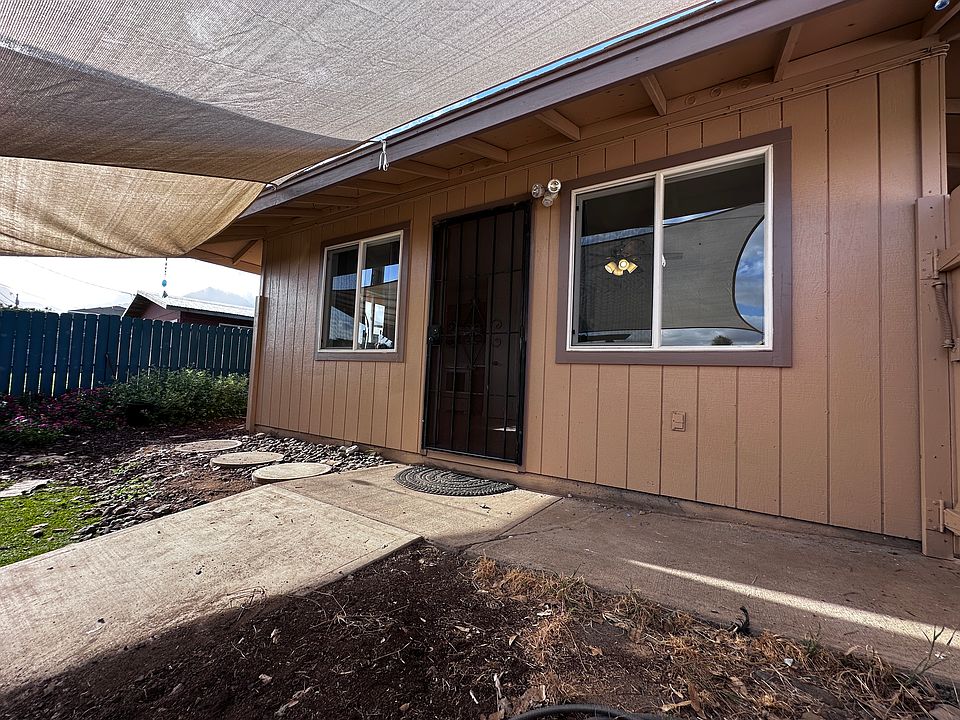 Front of house, shade is optional. Last tenants put them up and enjoyed the shaded area.