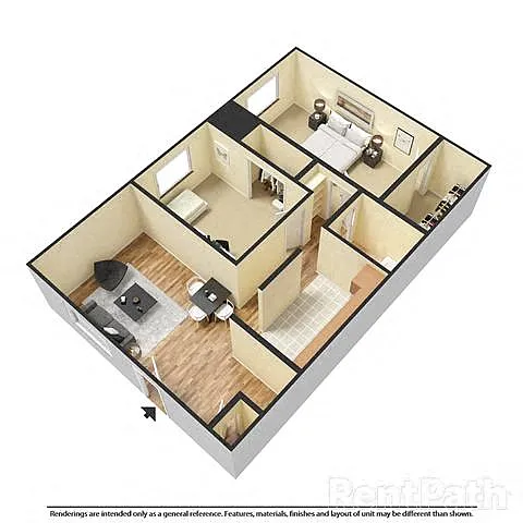Floor plan Two Bedroom Terrace