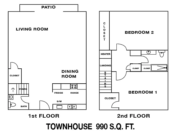 Floor plan 2 x 1-1/2