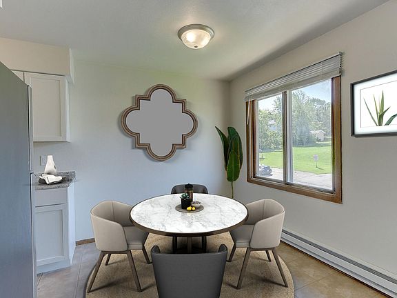 Dinette virtually staged