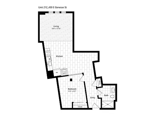 Floor plan Unit 212 - B430