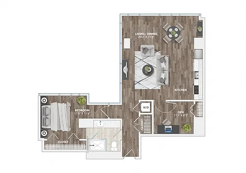 Floor plan A2A Den