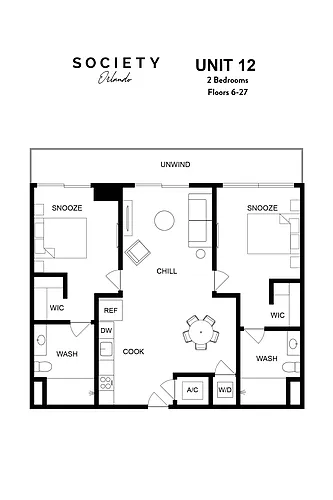 Floor plan 2 Bed - B11