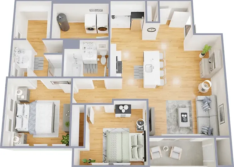 Two bedroom, two bath, 1,057 square foot apartment home Two bedroom, two bath, 1,057 square foot apartment home