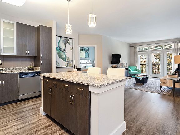 Apartment homes have spacious layouts and feature 10' - 12' ceilings