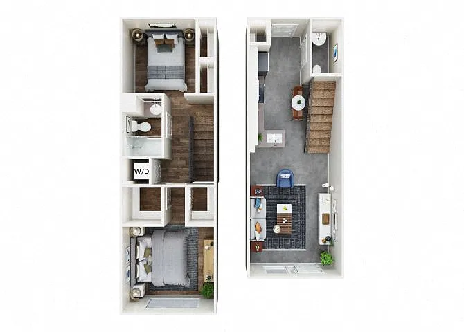 Floor plan 2x1.5 TH