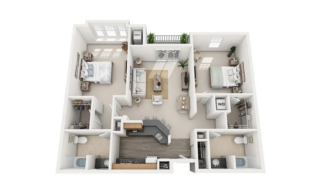 Floor plan C2 Two Bedroom