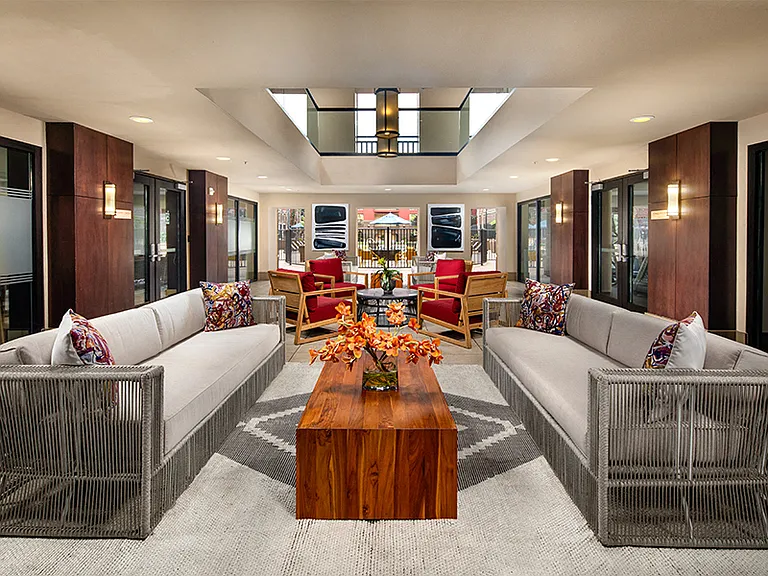 Modern lobby and lounge spaces