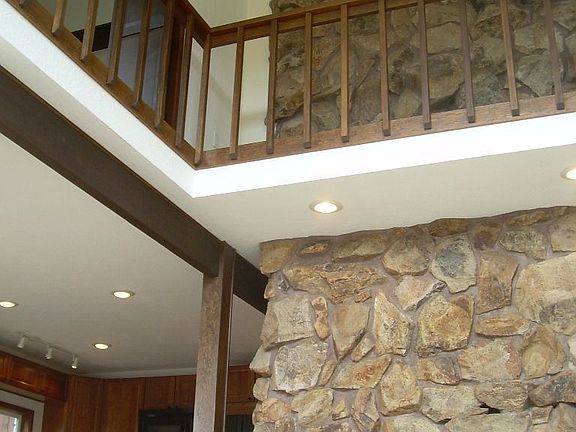 Cool 2-story stone Fireplace
