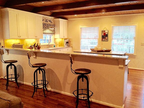 Kitchen with bar area