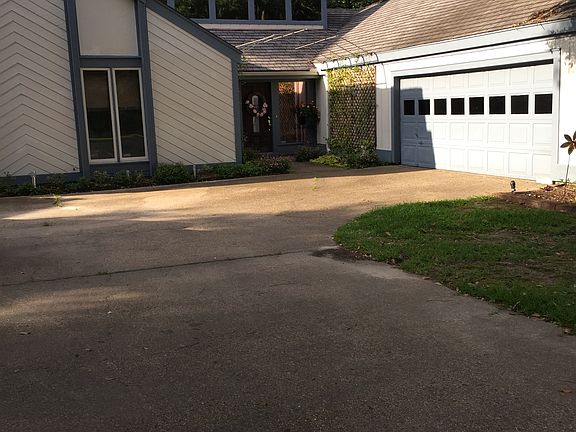 Front view of house 
Garage