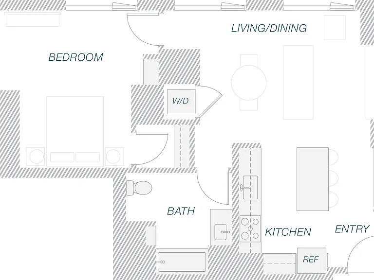 1-5B floor plan Astra Tower